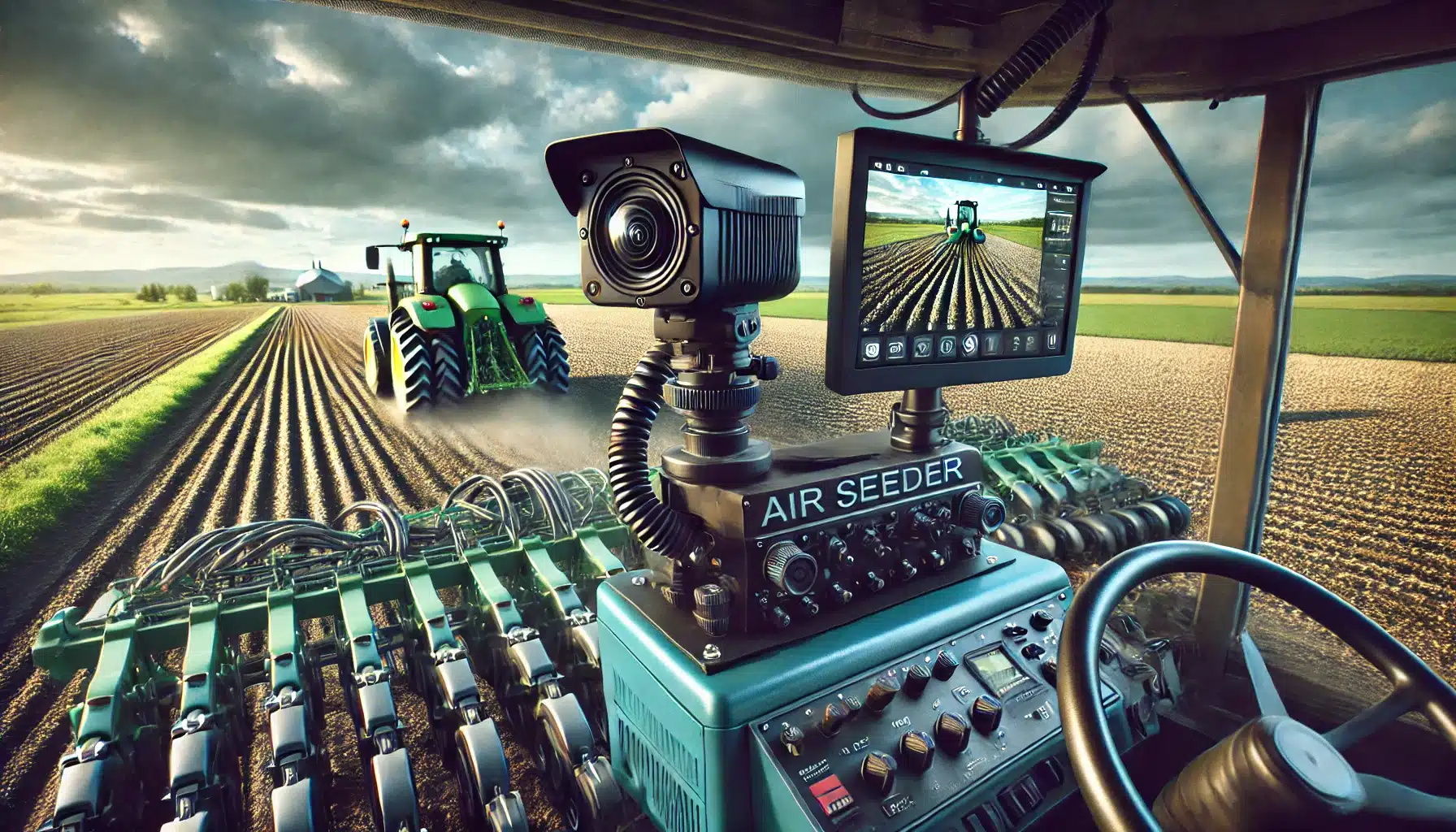 The-image-features-a-high-definition-camera-mounted-on-an-air-seeder-capturin.